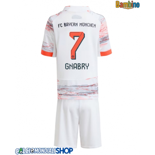 Maglie da calcio Bayern Munich Serge Gnabry #7 Seconda Maglia Bambino 2025-26 Manica Corta + Pantaloni corti)